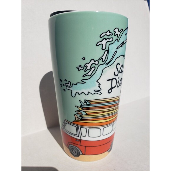 2021 Starbucks San Diego Micro-bus Travel Tumbler Cup Mug 12 oz Surf boards Lid - Picture 10 of 11